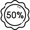 50% Discount Icon