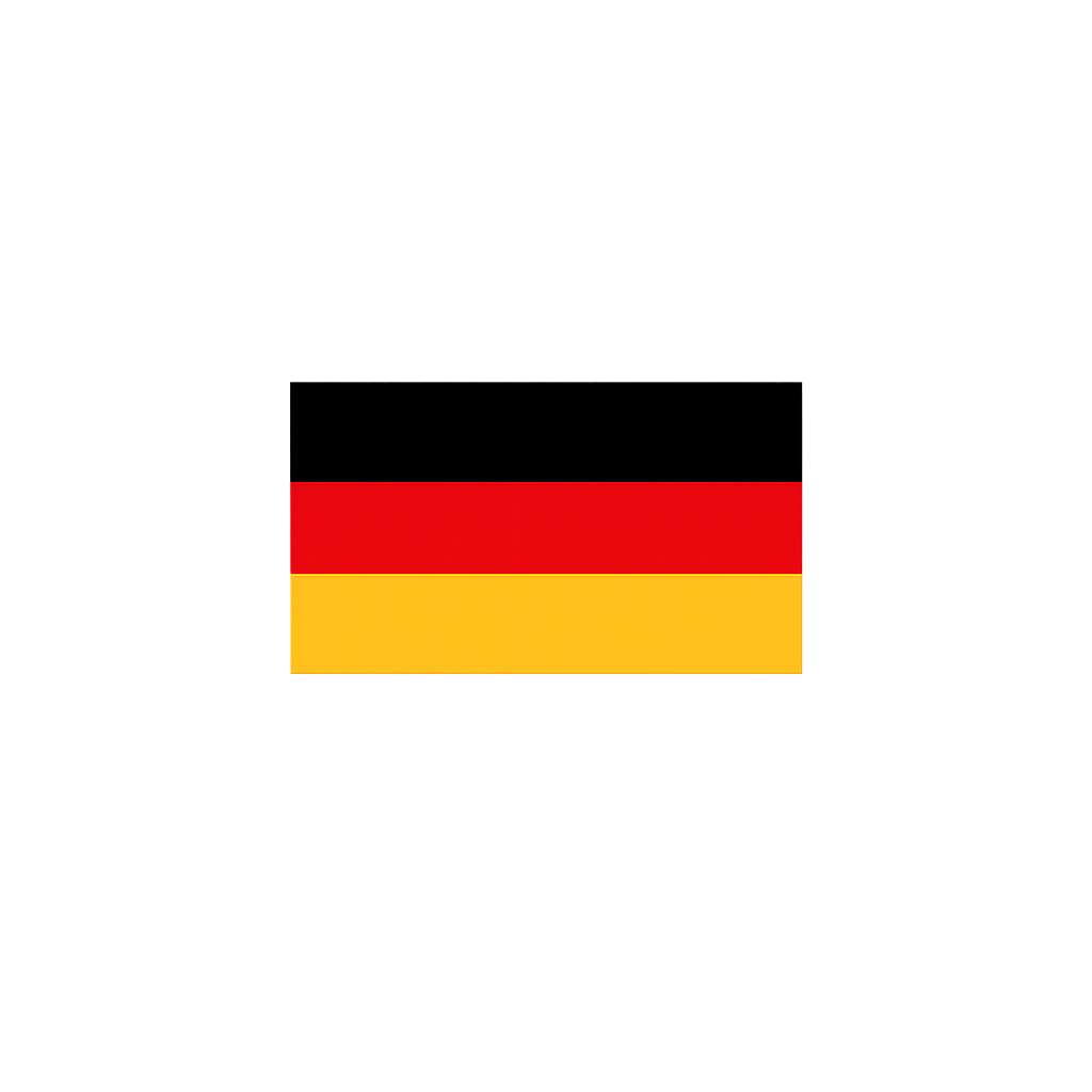 German Flag Symbol in Minimalist Style