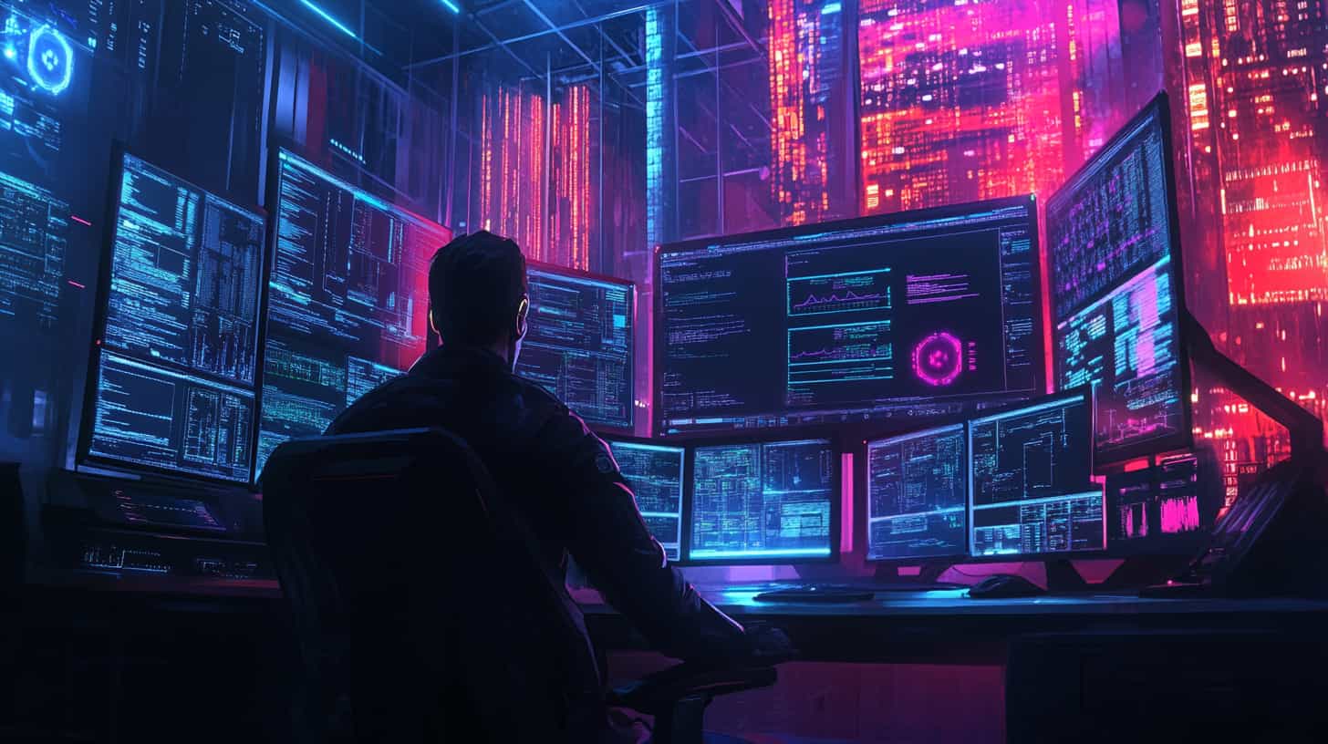 SOC analyst monitors live CrowdStrike cloud‑security dashboards for emerging threats
