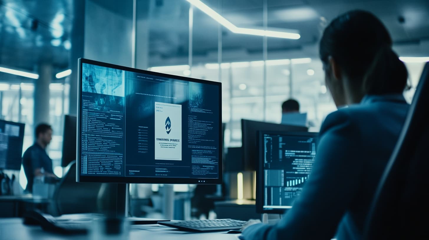 Digitales Zertifikat auf Monitor in moderner IT-Umgebung zur Darstellung von PKI