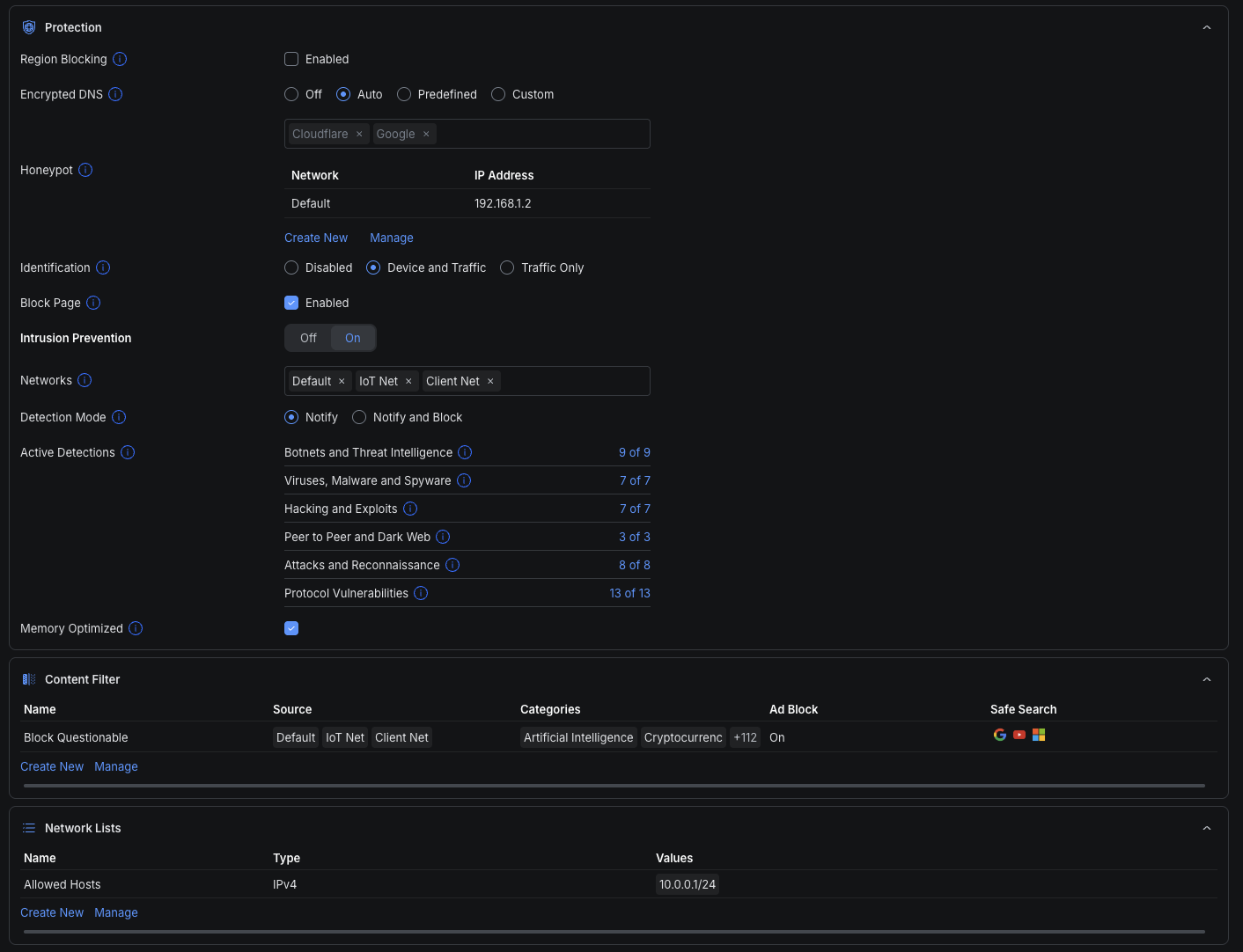 Unifi Blueprints - Protection & Content Filter