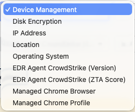 Jumpcloud Conditional Access Options